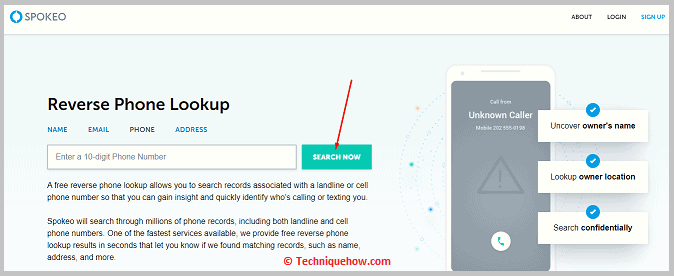 click on SEARCH NOW