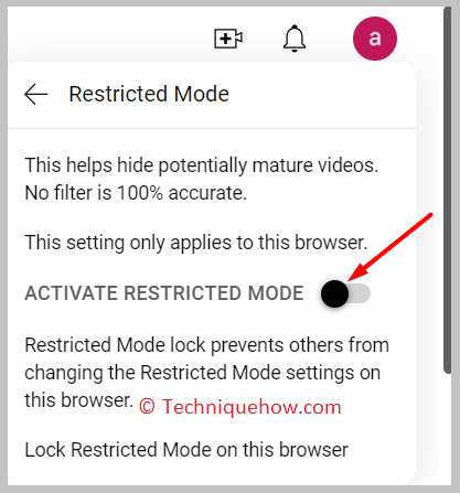 click on it and turn it off