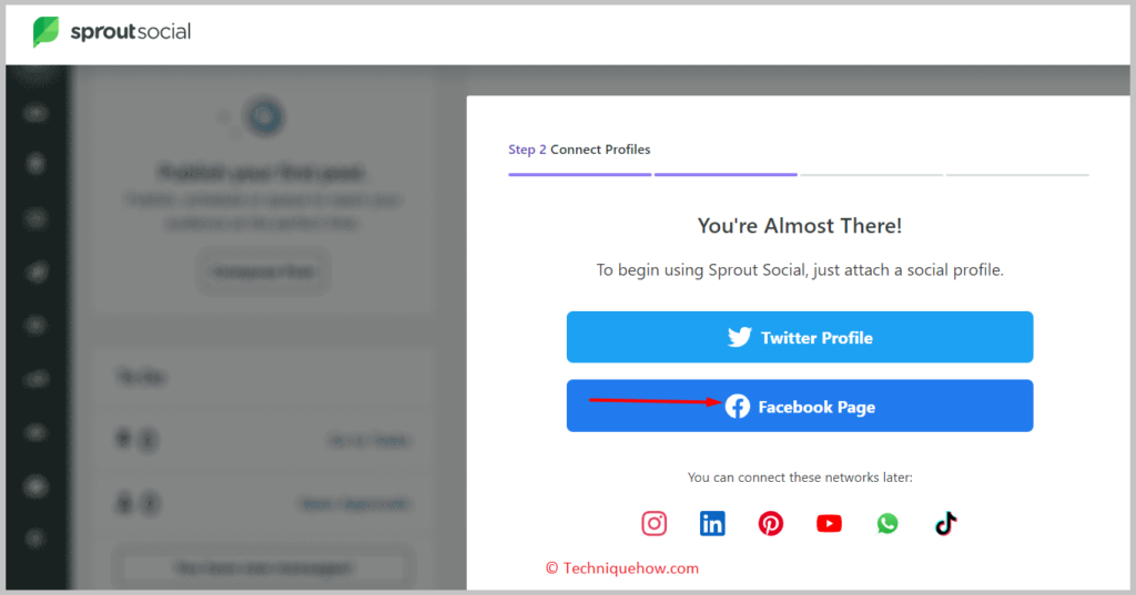 click on the Connect a Profile option