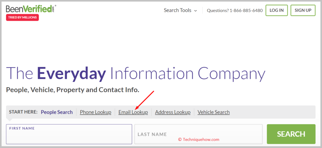 click on the Email header next