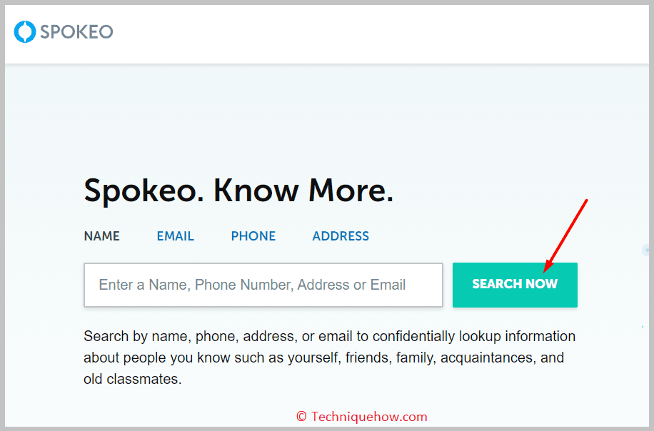 click on the 'SEARCH NOW'