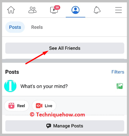  click on the See all friends button