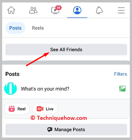 click on the See all friends button