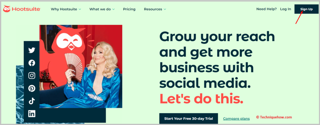 click on the Sign Up button