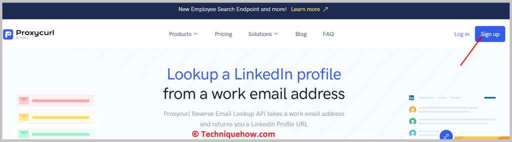 click on the Sign Up button from