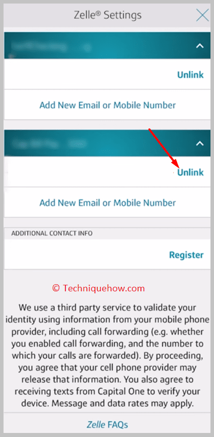 click on the Unlink option,