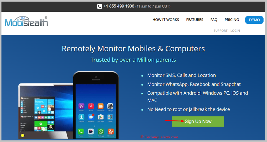 click on the green Sign Up Now button