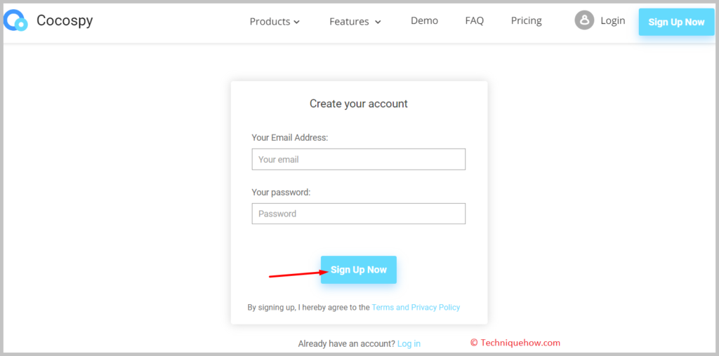 create your account