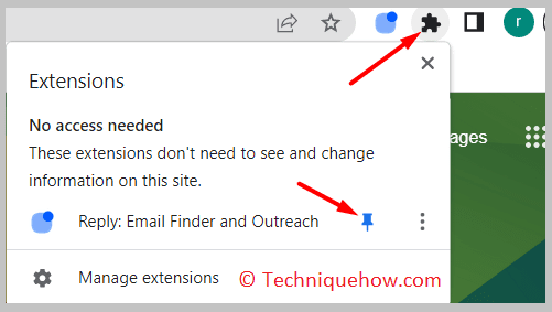 extension's icon in the top-right
