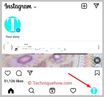 go to your Instagram profile page