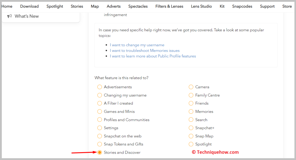 select Stories and Discover