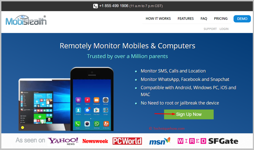 then click on Sign Up Now