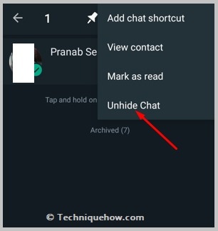 unhide chat