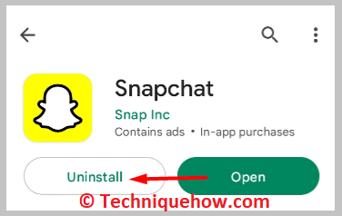 uninstall the app from the app