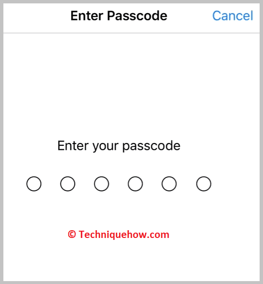 your iPhone passcode