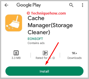 Cache Manager(Storage Cleaner) install