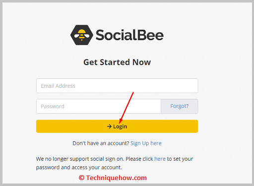Clic on sign up