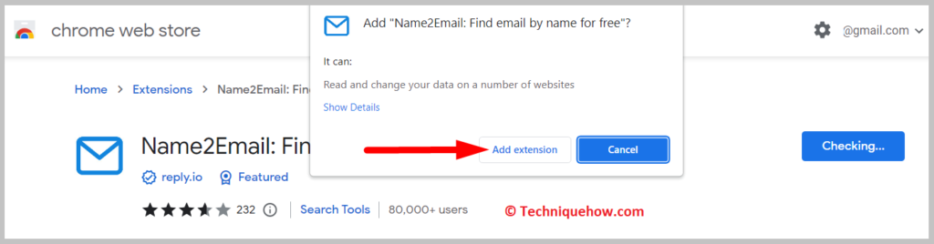 Click on Add extension name