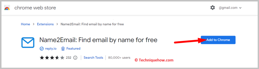 Click on Add to Chrome name