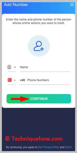Click on CONTINUE