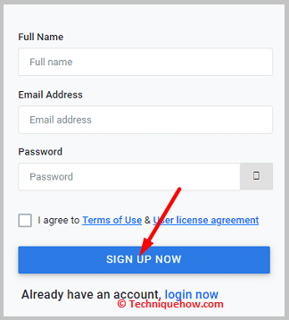 Click on CREATE ACCOUNT