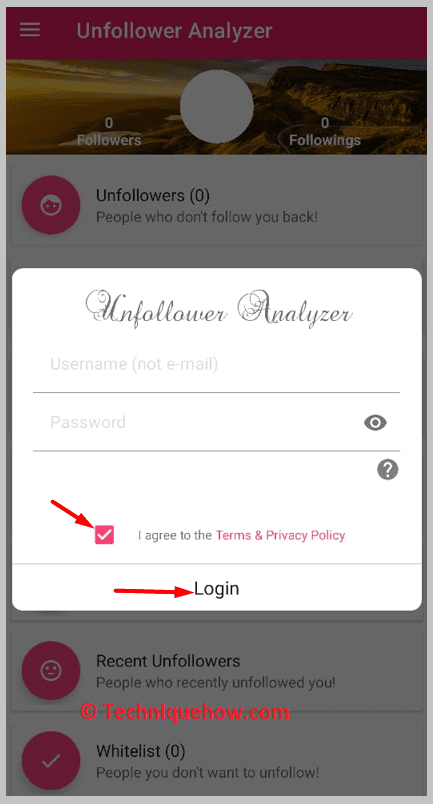 Click on Login