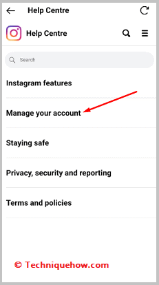Click on Manage Your account