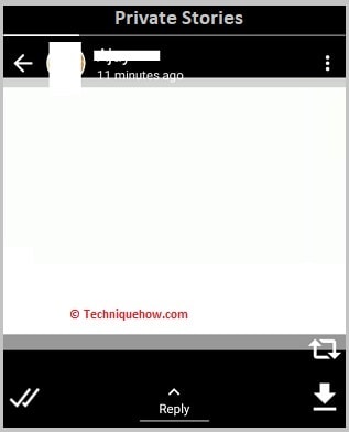 Click on Private Stories