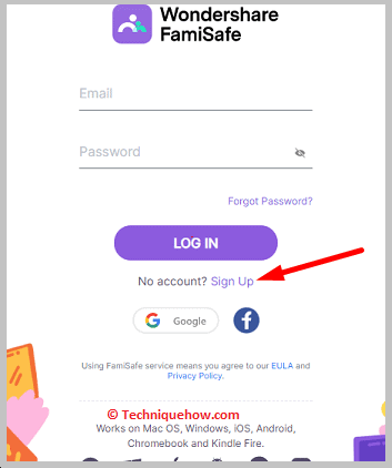 Click on SIGN UP