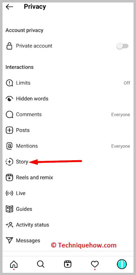 Click on Story