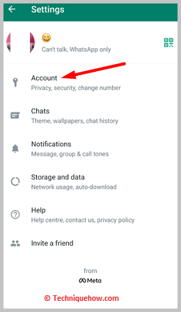 Click on accounts