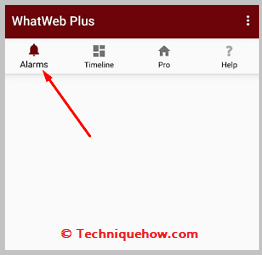 Click on alarm