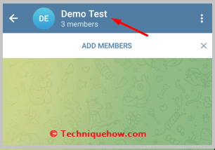 Click on group name