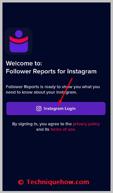 Click on instagram login