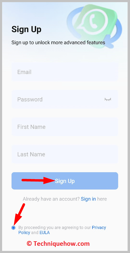 Click on it, and sign up for your ChatsBack