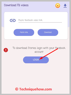 Click on login