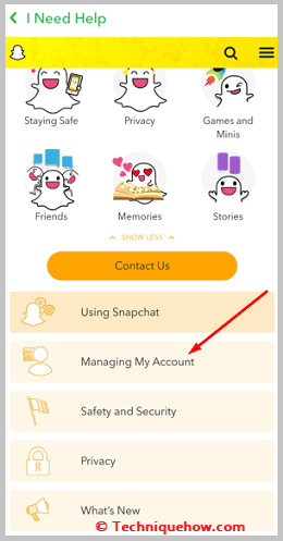 Click on manage my account