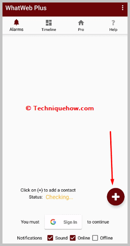 Click on plus icon
