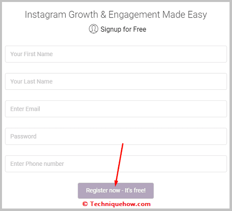 Click on register