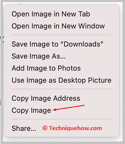 Click on the option that says Copy Image.