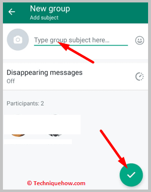 Click on tick icon