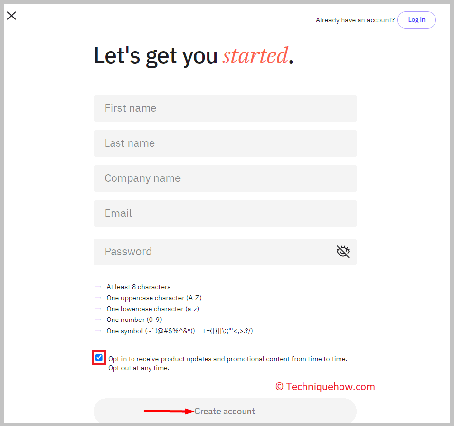 Create a free account