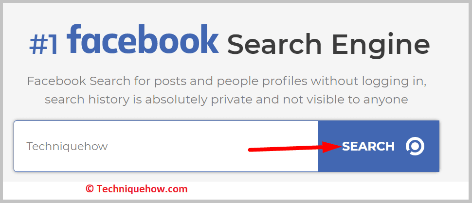 Enter the Facebook profile