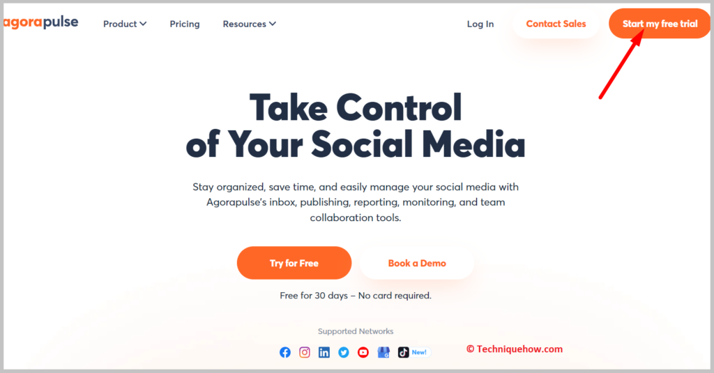 Go to the Agorapulse website