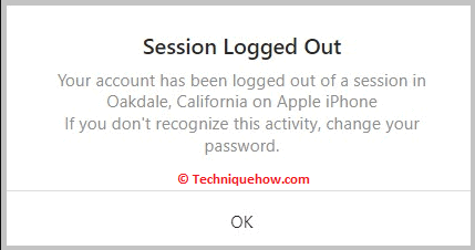 Instagram Session Logged Out