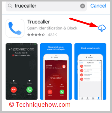 Install the TrueCaller from App Store