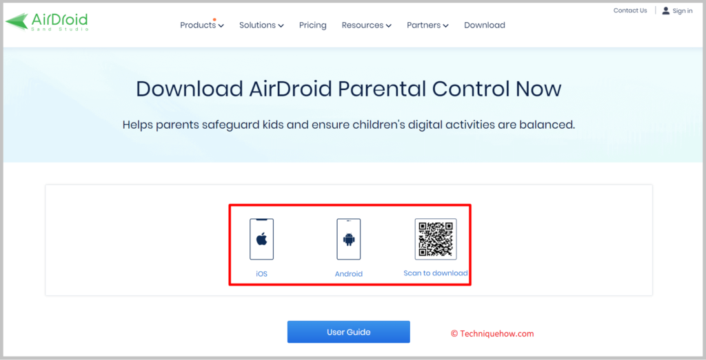 Install the parental app