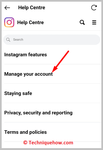 Manage your account