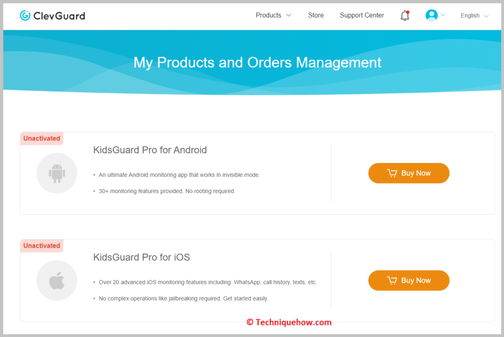 My Products and Orders Management