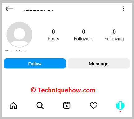 No followers & Following are Shown